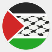 Palästine Keffiyeh Flag Runder Aufkleber (Vorderseite)