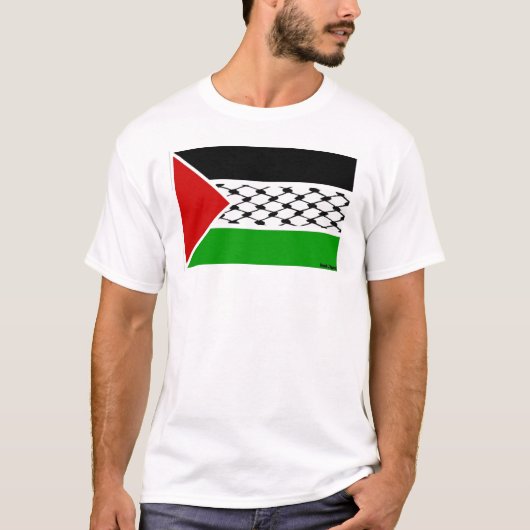 Palästine Keffiyeh Flag T-Shirt (Vorderseite)