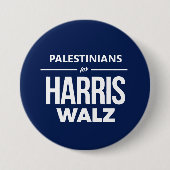 Palästinenser für Harris Walz Button (Vorderseite)