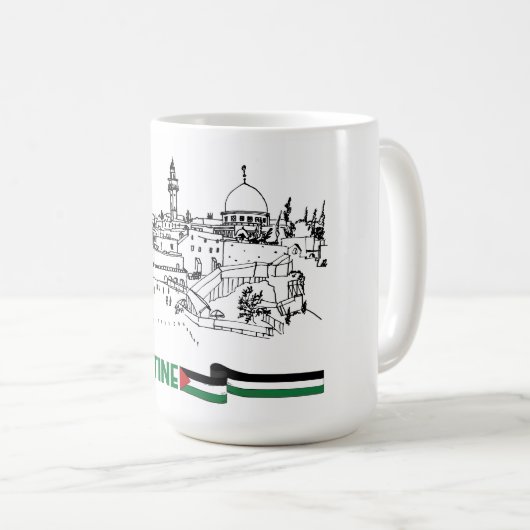 Palästinensererbe und Hoffnung Kaffeetasse (VorderseiteRechts)