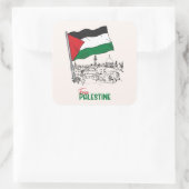 Palästinensererbe und Hoffnung Quadratischer Aufkleber (Tasche)
