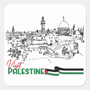 Palästinensererbe und Hoffnung Quadratischer Aufkleber