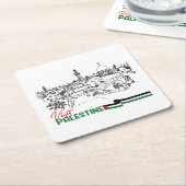 Palästinensererbe und Hoffnung Rechteckiger Pappuntersetzer (angewinkelt)