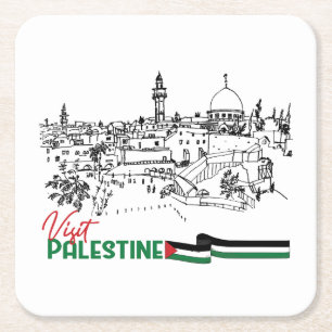 Palästinensererbe und Hoffnung Rechteckiger Pappuntersetzer