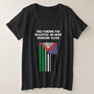 Palästinenserisch-amerikanische Flagge - Einstellu Große Größe T-Shirt