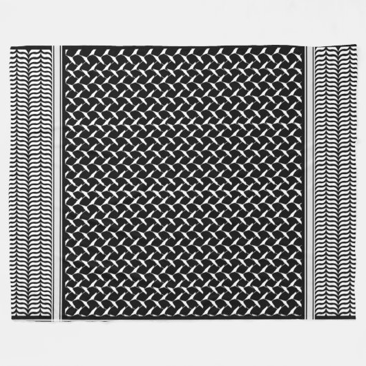 PalästinenserKeffiyeh Fleecedecke (Vorderseite (Horizontal))