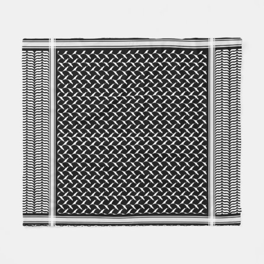 PalästinenserKeffiyeh Fleecedecke (Vorderseite (Horizontal))