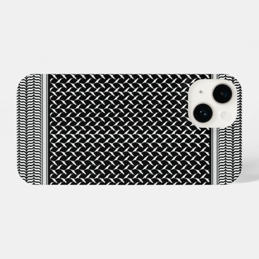 PalästinenserKeffiyeh iPhone Hülle (Rückseite (Horizontal))