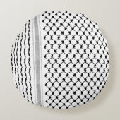 palästinensisch-arabisches Kufiya-Muster Rundes Kissen (Vorderseite)