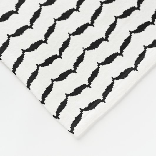 Palästinensische arabische Kufiya-Muster angepasst Fleecedecke (Ecke)