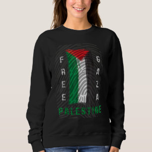 Palästinensische Autonomie Gaza Stadt grünes, weiß Sweatshirt