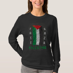 Palästinensische Autonomie Gaza Stadt grünes, weiß T-Shirt