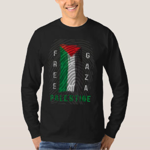 Palästinensische Autonomie Gaza Stadt grünes, weiß T-Shirt
