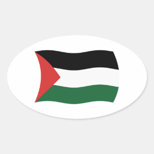 Palästinensische Autonomiebehörde-Flaggenaufkleber Ovaler Aufkleber