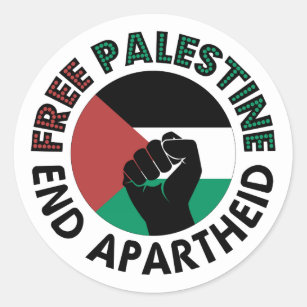 Palästinensische Endflagge Runder Aufkleber
