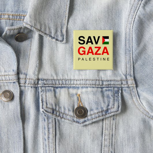 Palästinensische Fahne zum Völkermord in Gaza Button (Beispiel)