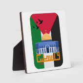 Palästinensische Flagge Arabischer Text Fotoplatte (Vorderseite)