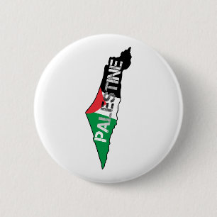 Palästinensische Flagge auf palästinensischer Land Button