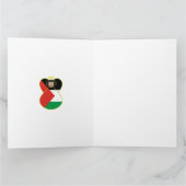 Palästinensische Flagge Engel Weihnachten Personal Karte (Innenseite)