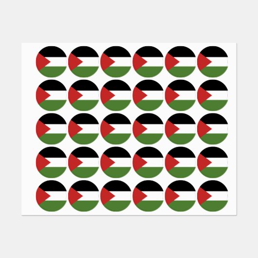 Palästinensische Flagge Etiketten (Blatt)