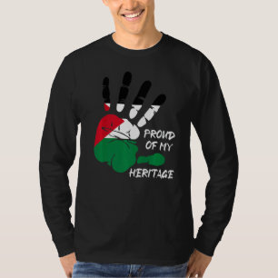 Palästinensische Flagge Finger Handprint Palästina T-Shirt
