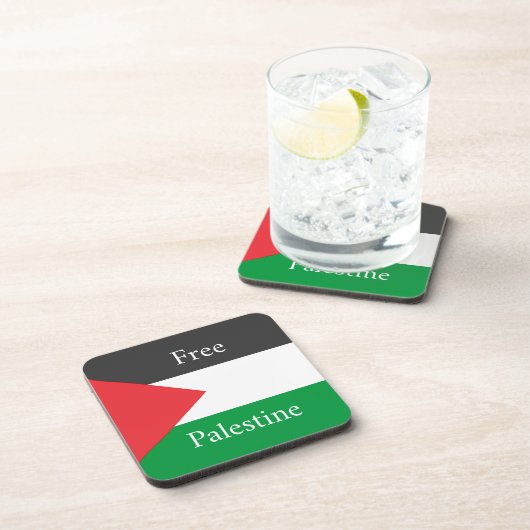 Palästinensische Flagge Freie Palästina angepasst Getränkeuntersetzer (Rechte Seite)