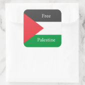 Palästinensische Flagge Freie Palästina angepasst Quadratischer Aufkleber (Tasche)