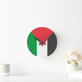 Palästinensische Flagge Freie Palästina angepasst Runde Wanduhr (Zuhause)
