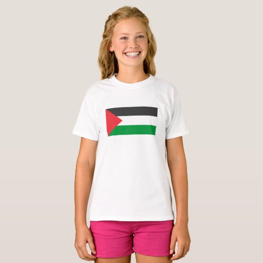 Palästinensische Flagge Freie Palästina angepasst T-Shirt (Vorne ganz)