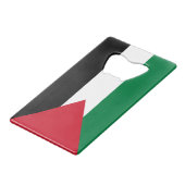 Palästinensische Flagge Geldbeutel Flaschenöffner (Vorderseite Schrägansicht)