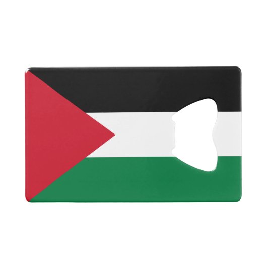 Palästinensische Flagge Geldbeutel Flaschenöffner (Vorderseite (Horizontal))