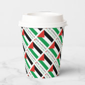 Palästinensische Flagge geteert Rot Personalisiert Pappbecher (Rückseite)