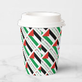 Palästinensische Flagge geteert Rot Personalisiert Pappbecher (Rechts)