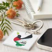 Palästinensische Flagge in Friedenstaube mit paläs Schlüsselanhänger (Vorderseite rechts)