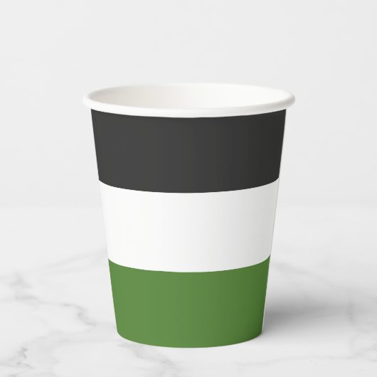 Palästinensische Flagge Pappbecher (Rückseite)