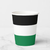 Palästinensische Flagge Pappbecher (Rückseite)