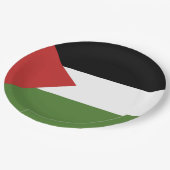 Palästinensische Flagge Pappteller (Schrägansicht)