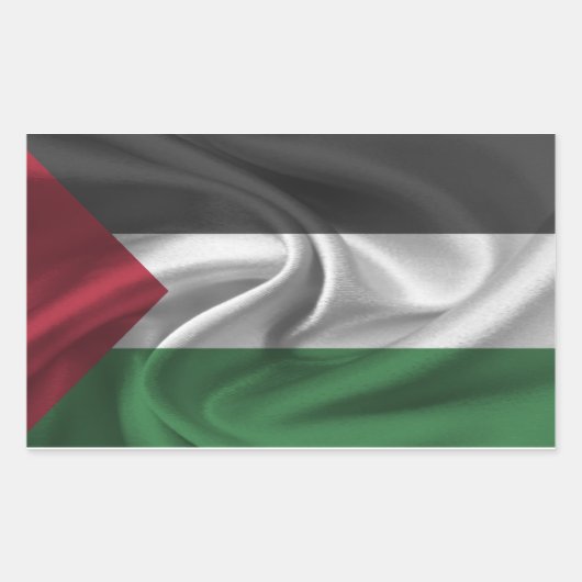 Palästinensische Flagge Rechteckiger Aufkleber (Vorderseite)