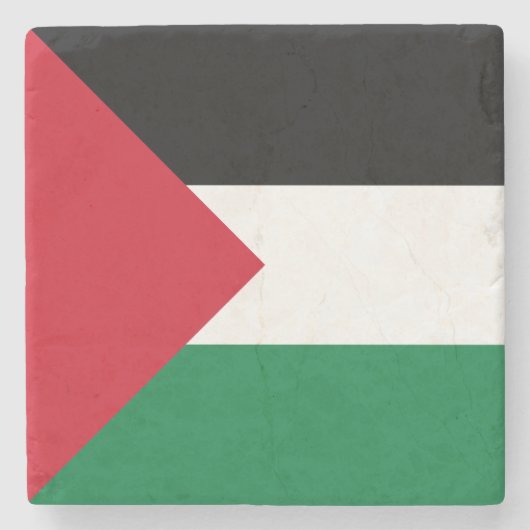 Palästinensische Flagge Steinuntersetzer (Vorderseite)