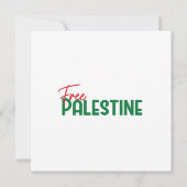 Palästinensische Flagge über der Kuppel der Rockmo Einladung (Rückseite)