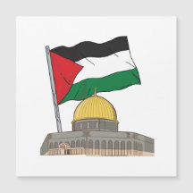 Palästinensische Flagge über der Kuppel der Rockmo