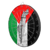 Palästinensische Flagge und Karte mit Keffiyeg-Mus Dartscheibe (Vorderseite rechts)