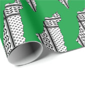 Palästinensische Flagge und Karte mit Keffiyeg-Mus Geschenkpapier (Rolleneckpunkt)