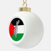 Palästinensische Flagge und Karte mit Keffiyeg-Mus Keramik Kugel-Ornament (Rechts)