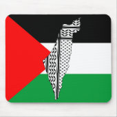 Palästinensische Flagge und Karte mit Keffiyeg-Mus Mousepad (Vorne)