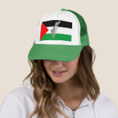 Palästinensische Flagge und Karte mit Keffiyeg-Mus Truckerkappe (Beispiel)