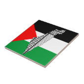 Palästinensische Flagge und Karte mit Keffiyeh-Mus Fliese (Seite)