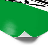 Palästinensische Flagge und Karte mit Keffiyeh-Mus Poster (Ecke)