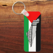Palästinensische Flagge und Karte mit Keffiyeh-Mus Schlüsselanhänger (Vorderseite)