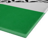 Palästinensische Flagge und Karte mit Keffiyeh-Mus Schneidebrett (Ecke)
